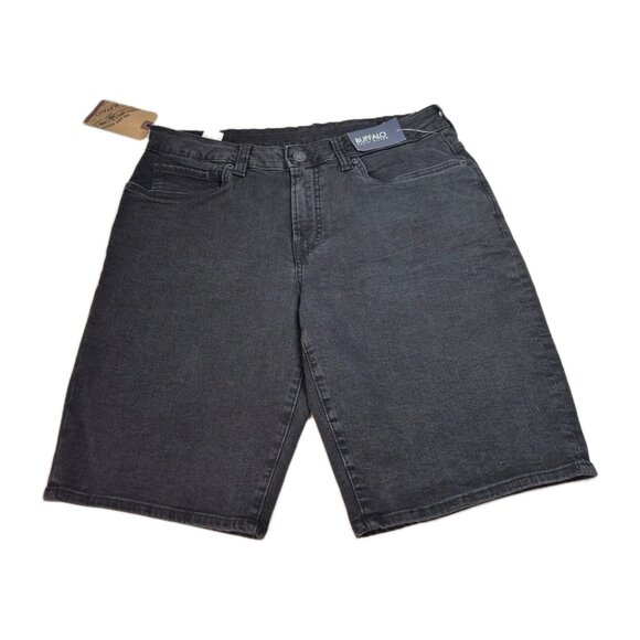 Buffalo David Bitton Shorts Men’s Size 32 Black Relaxed Dean Stretch Denim (35) - Picture 1 of 14